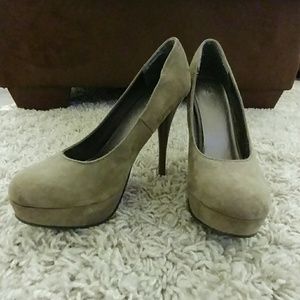 Grey Platform Heels